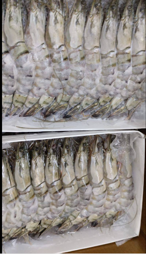 Frozen shrimp tray