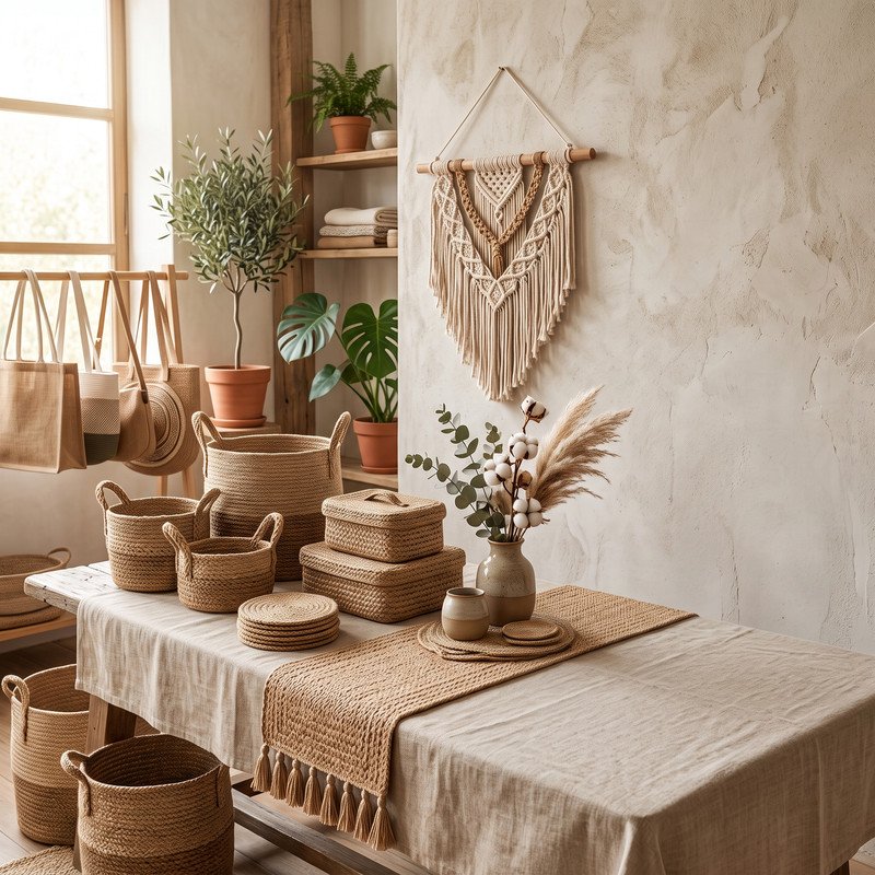 Eco-friendly jute bags and handicrafts